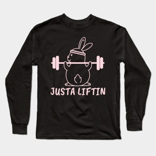 Justa Liftin Bunny Rabbit Long Sleeve T-Shirt